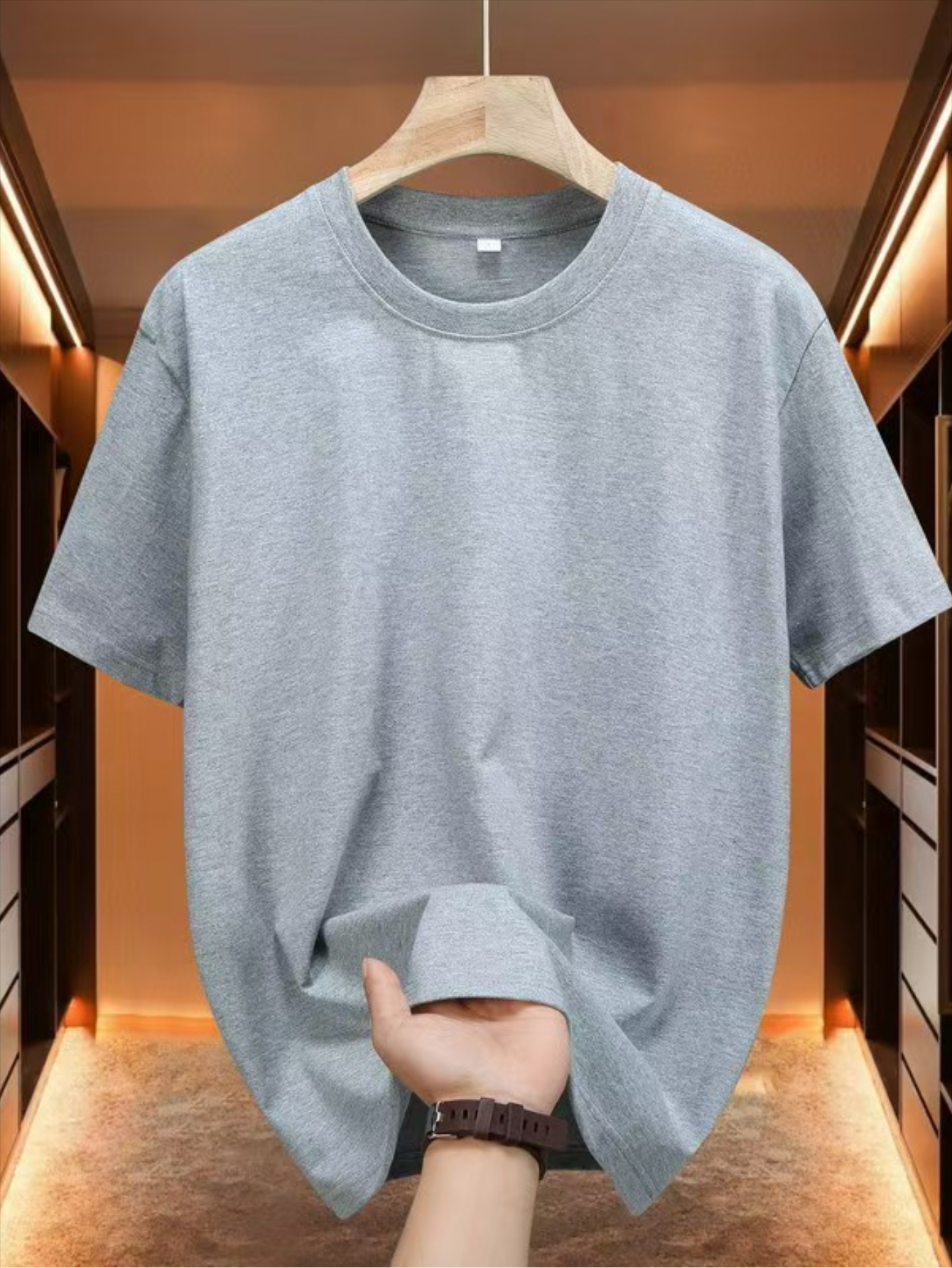 designer t shirt summer men's loose outdoor leisure sports round neck short sleeve printed shirt top