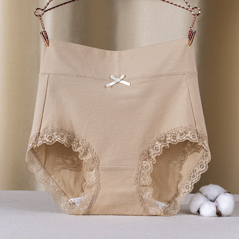 Manufacturer wholesale women's long staple cotton high waist abdominal underwear, breathable buttocks underwear