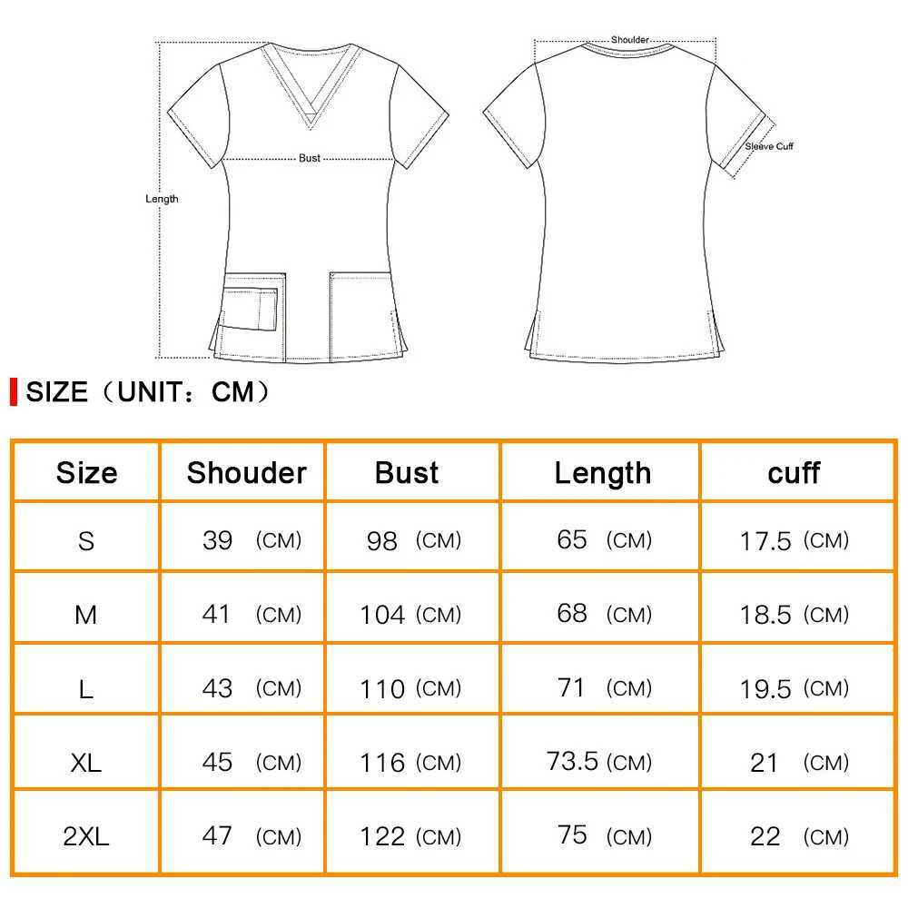 new high quty cotton cartoon print nurse uniform laboratory pet shop overalls fashion slim breathable frosted tops X2505281