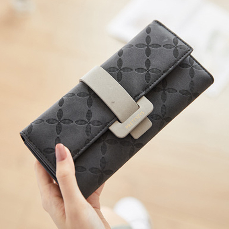 Free Shipping Designer's Wallet Women's New Long Handbag Multifunctional Hand Large Capacity Coin Bag Three Fold Phone Bag Card Bag