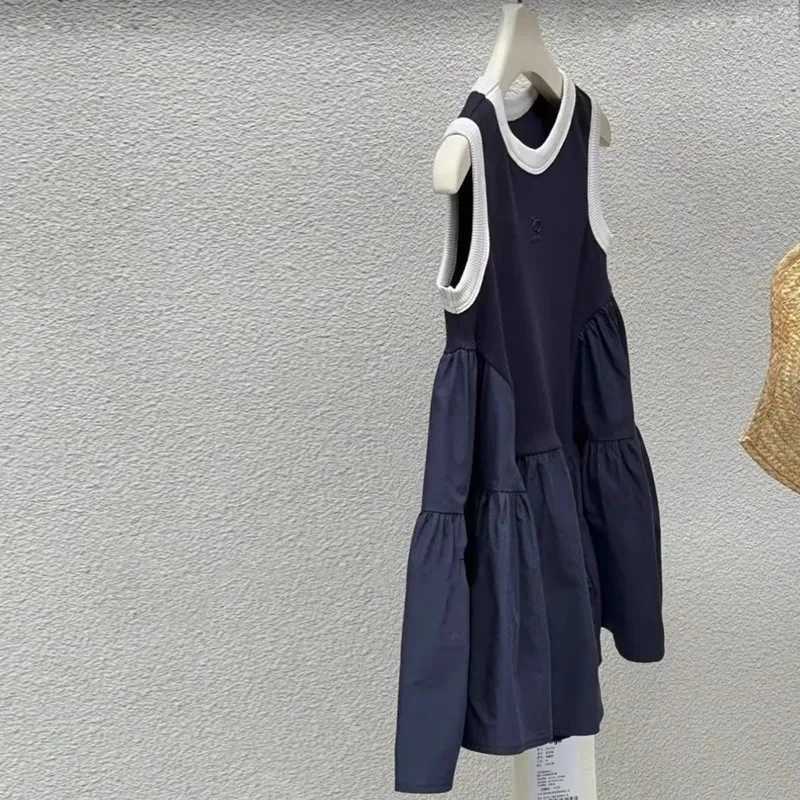 Girls Casual Dresses Sleeveless Casual Patchwork Dress Toddler Girl Clothes for 2 To 6 Years Princess Dress for Girls X250528