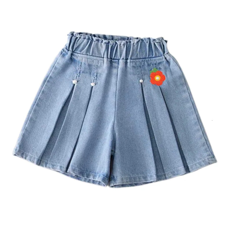 1PCS Girls Shorts Kids Denim Pants Casual Jeans Children Cartoon Printed Clothing Teenagers Short Trousers Infant Gifts 250528