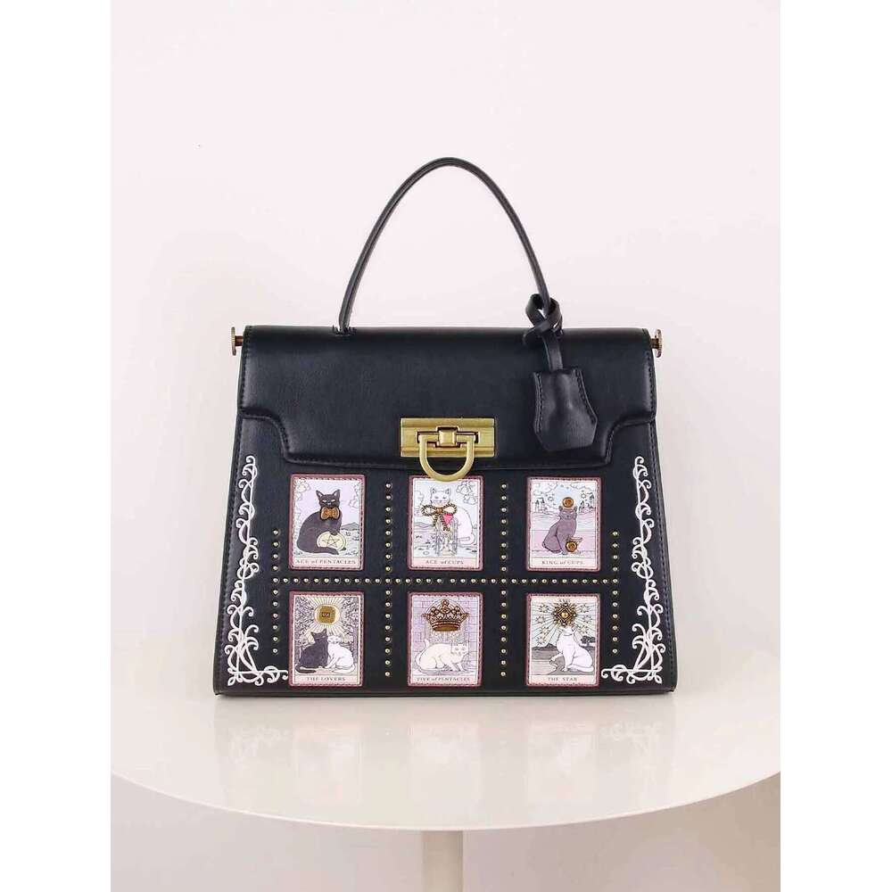 Haute Couture Original Design 2024 New Fashion women's bag Hand Embroidered Dream House Handbag Retro Elf Cat