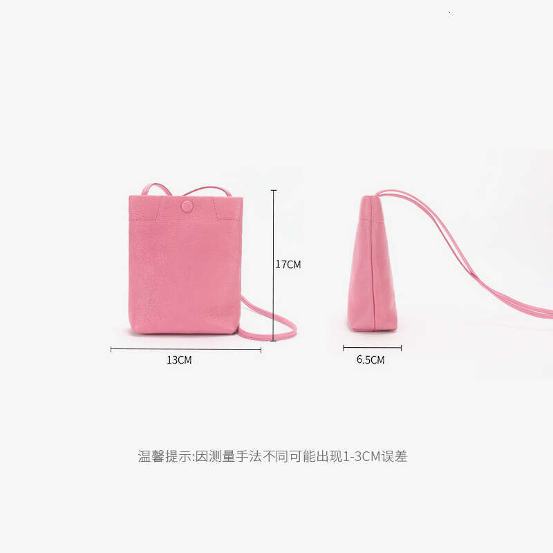 New Genuine Sheepskin Women's Small Simple Shoulder Crossbody Mini Casual Red Bag