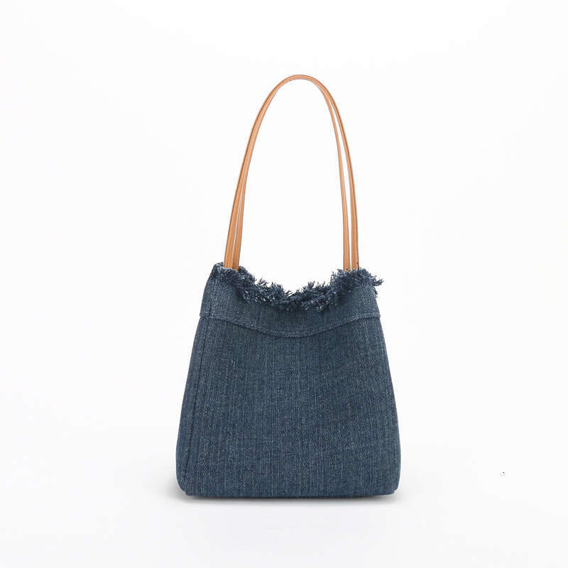 Minimalist Denim Handbag Small Crossbody Square Bucket OEM Custom Women's Canvas Bag