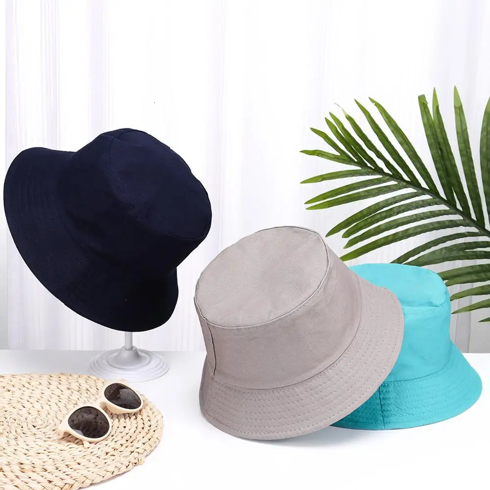 Bucket Hat Women Men Anti-UV Beach Sun Hat Summer Sunscreen Panama Hat Outdoor Foldable Portable Fisherman Cap 250523