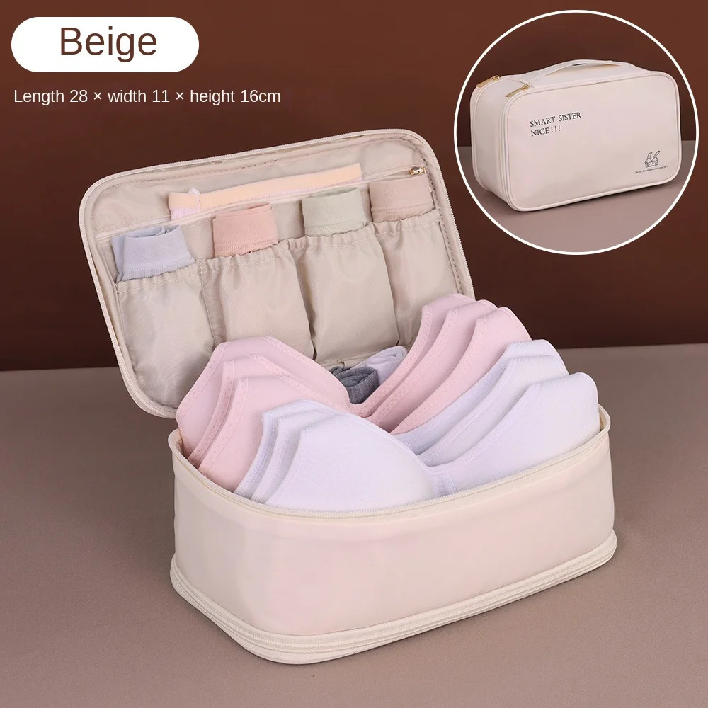 Travel Storage Bag Portable Underwear Pantyhose Socks Organizing Bag Double Layer Large Capacity Luggage Bag Travel Essentials 250526
