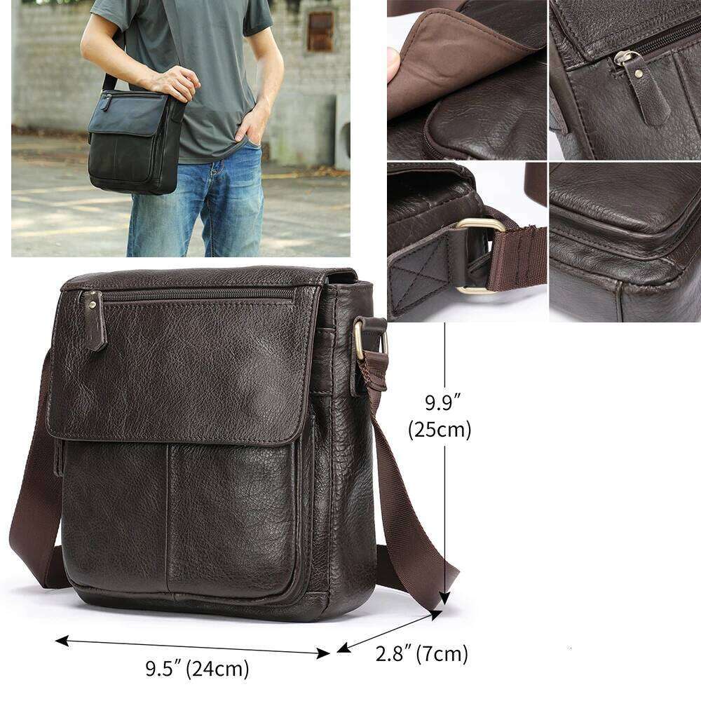 WESTAL Shoulder High Quality Bag Cowhide Leather Crossbody Capacity Men Messenger Tote Bags For Male 819A
