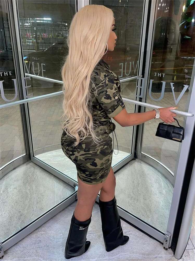 Women Clothing Jumpsuit Cargo Camouflage Pockets Sexy Fashion Streetwear Romper Playsuits Wholesale Dropshipping S-5XL