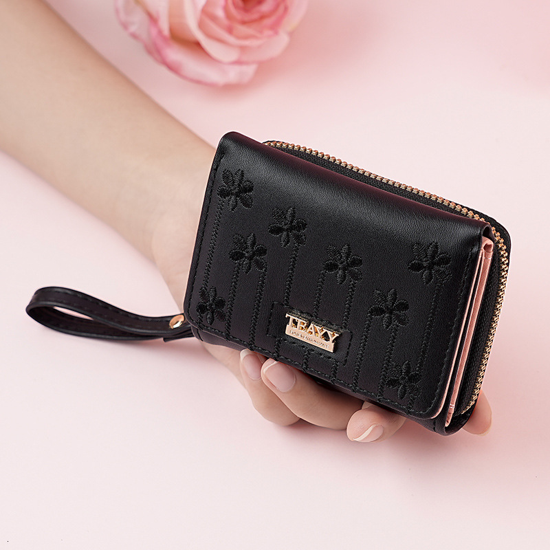 Free Shipping Designer Wallet Women's Teayy Warm Color Short Multi-functional Coin Purse Zipper Snap Small Card Holder Wallet For Women
