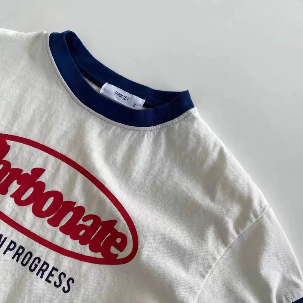 Fashion Letter Print Baby Short Sleeve T Shirts Infant Casual Tops Children Loose Tee Toddler Boy Girl Summer Shirt 250528