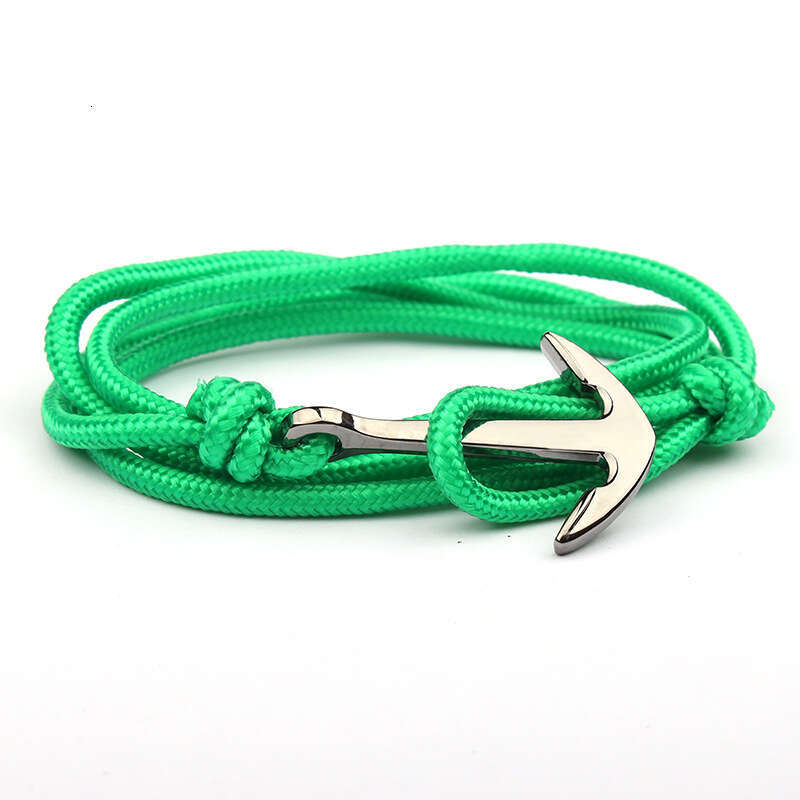 New Pirate Navy Blue 3mm Colorful Nylon Anchor Bracelet Couple Handmade Rope Gun Black