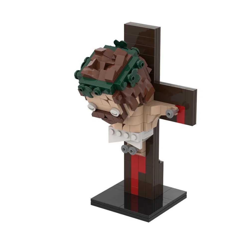 Gobricks MOC Christiani God Crucifixion of Building Block Model Jesus on the Cross Bricks Toys Kids Educational GiftsFree shipping