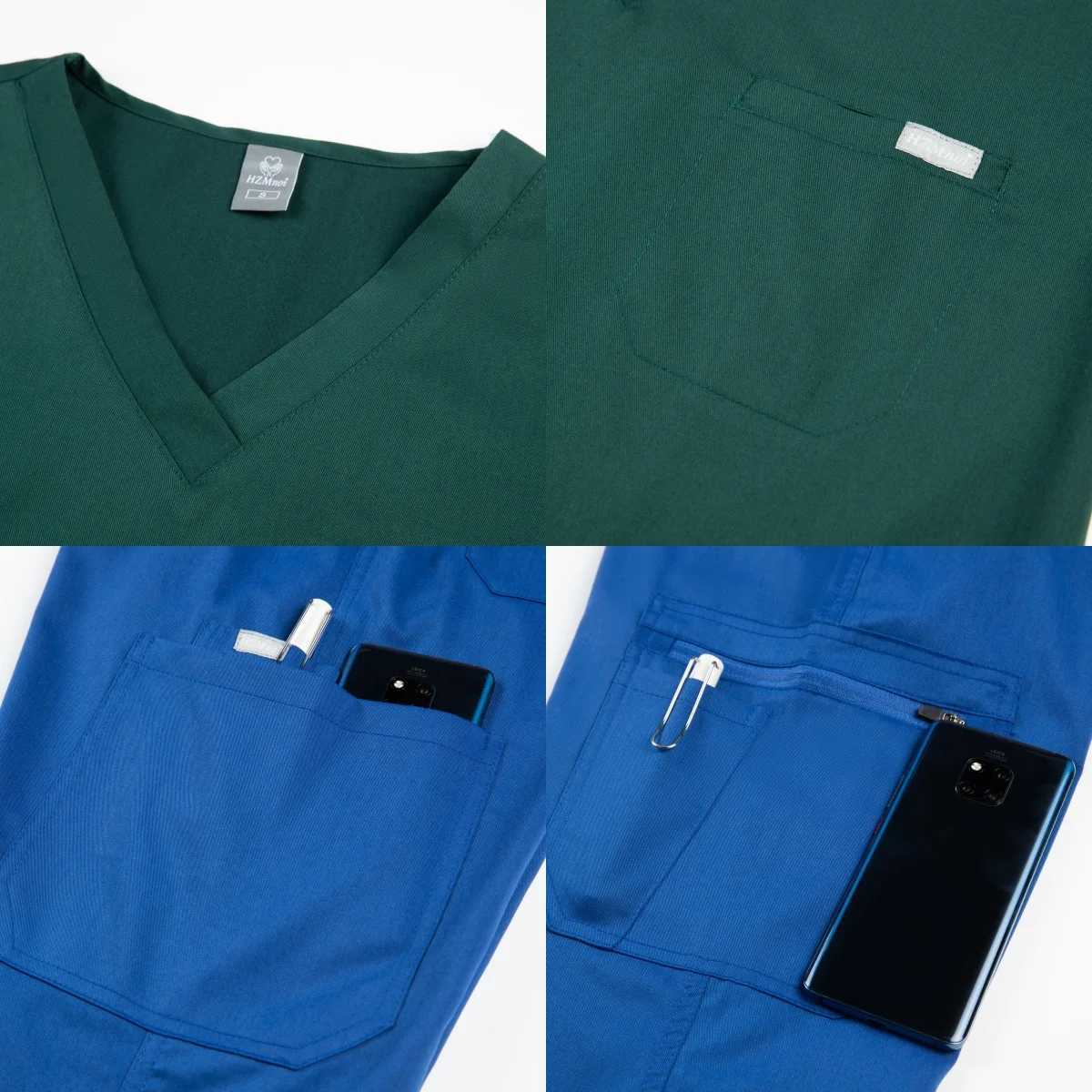 Trs Fashionable Design Womens Scrub Nursing Set Beautiful Spa Sn Uniform for Women Unisex Fabric Overalls for Operating Room X250528