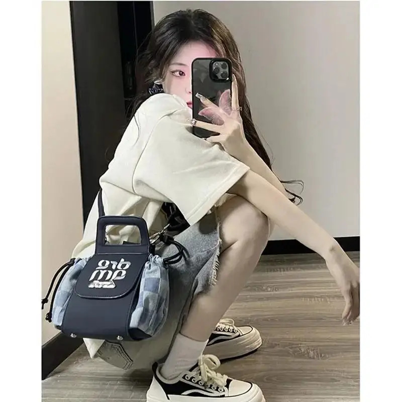 Womens Denim s Distressed Fringe Straight Cut Jeans Summer Casual Loose Fitting Wide Leg Mid Length Pants 250516Z