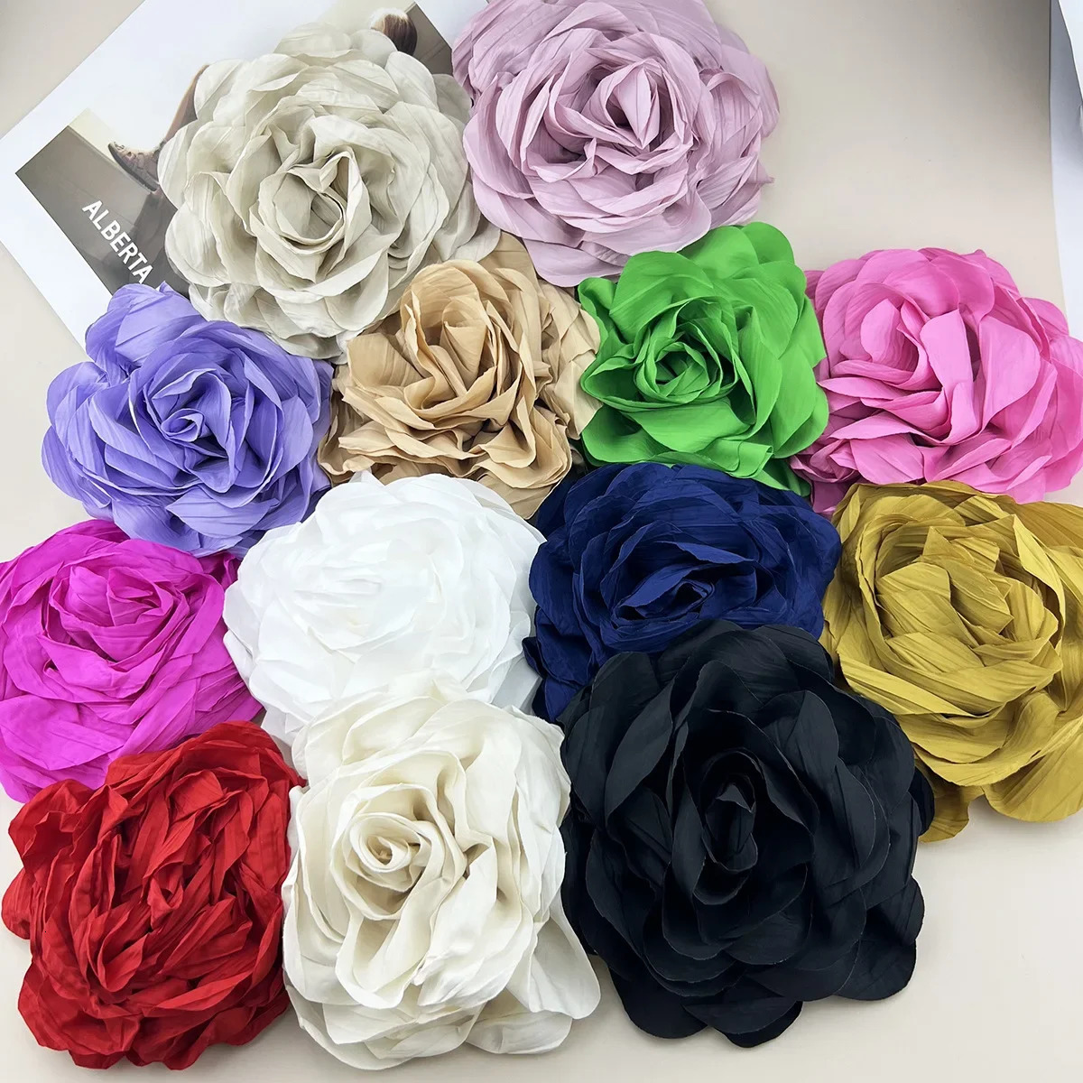 Advanced Large Flower 16cm Temperament Brooch Pin Handmade Flower Versatile Clothing Accessories Chest Flower Corsage 250527