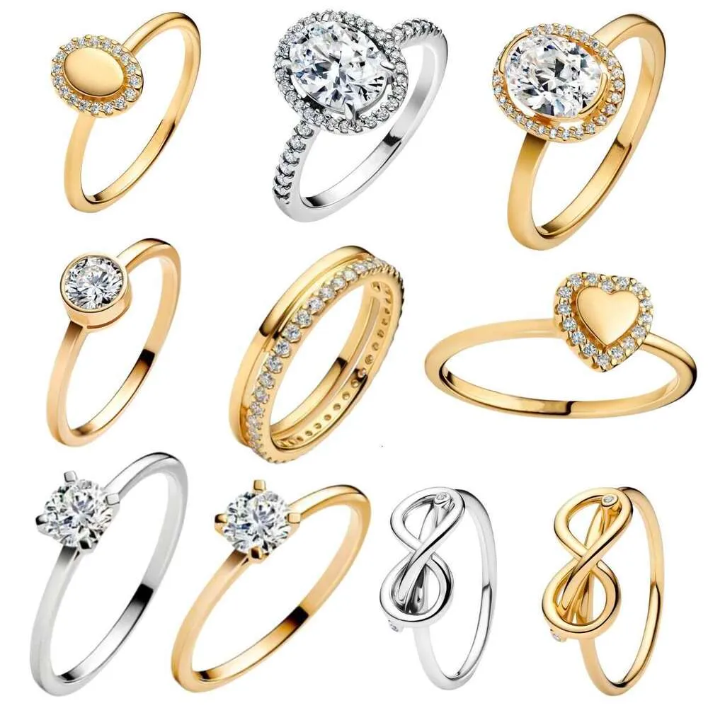 2025 New 925 Sterling Silver Fashion Surround Irregular Heart Oval Design Charm Zircon Ring Ladies Fine Jewelry Gift