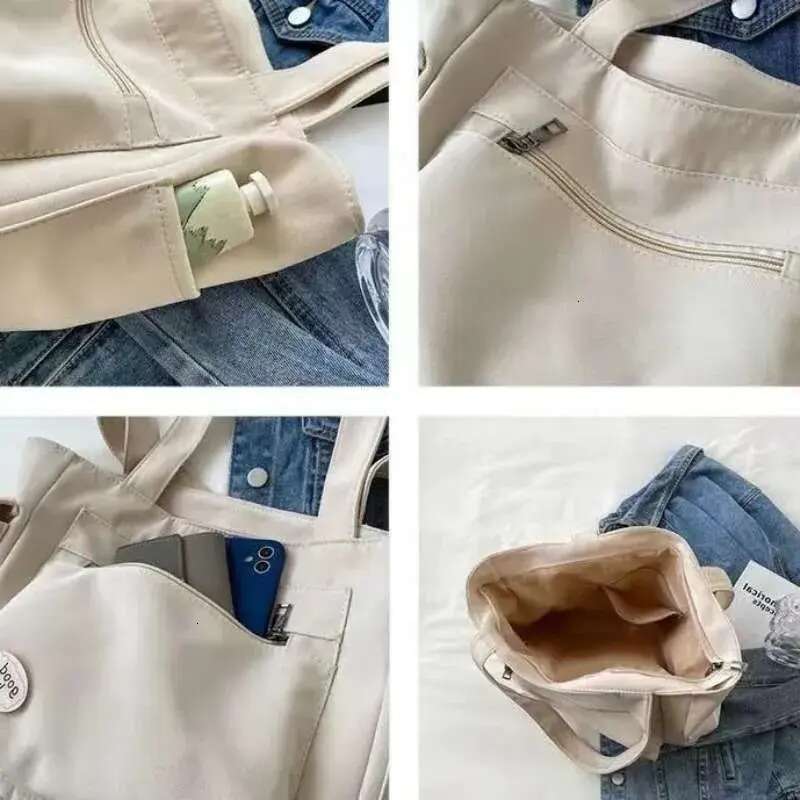 Women's Fashion Shoulder Class Large Capacity Student Tote 2023 New Canvas Commuter Handbag Women Bag
