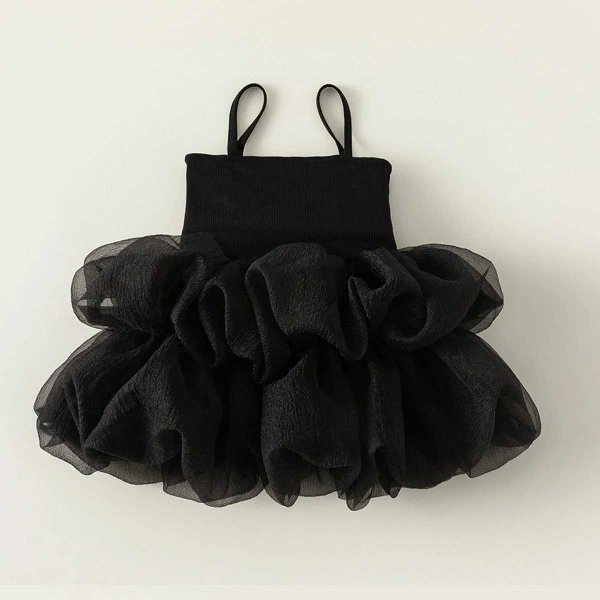 Summer Girl Black Tutu Dress Sweet Baby Fancy Birthday Party Princess Ball Gown Dresses 1-8Y Children Clothing Outfits Formal X250528