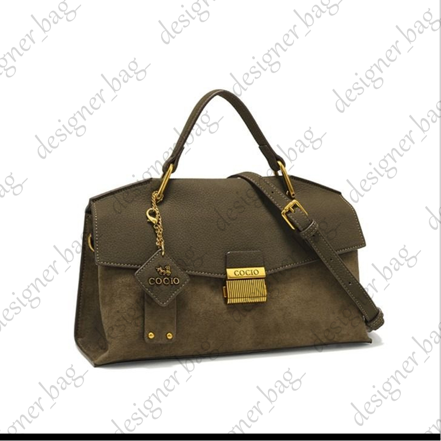 2025 New Luxury Designer Bag Frosted Leather Senior Sense of Lock Buckle Bag Fashion Versatile Single Shoulder Crossbody Bag Cross-border Hot Models