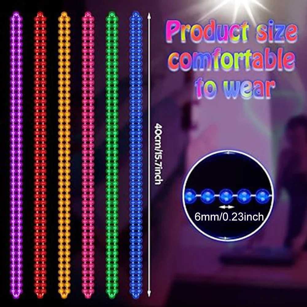12 pcs Glow in Dark Bead Necklace Plastic Halloween bead Carnival Saint Patricks Festival beading Beer party supply W250528
