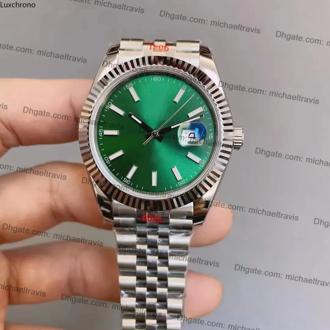 ST9 Mens Watch Designer 41MM New Bezel New Links Sapphire Crystal 904L Stainless Steel Waterproof Watches for Men Wristwatches Green Dial