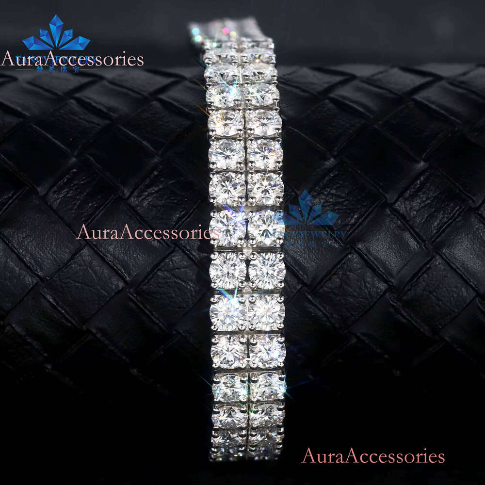 Hot Sale New Arrival 5mm 2 Rows Chain Gold Plated Tennis Bracelet Bling Popular Jewelry for Women and Men
