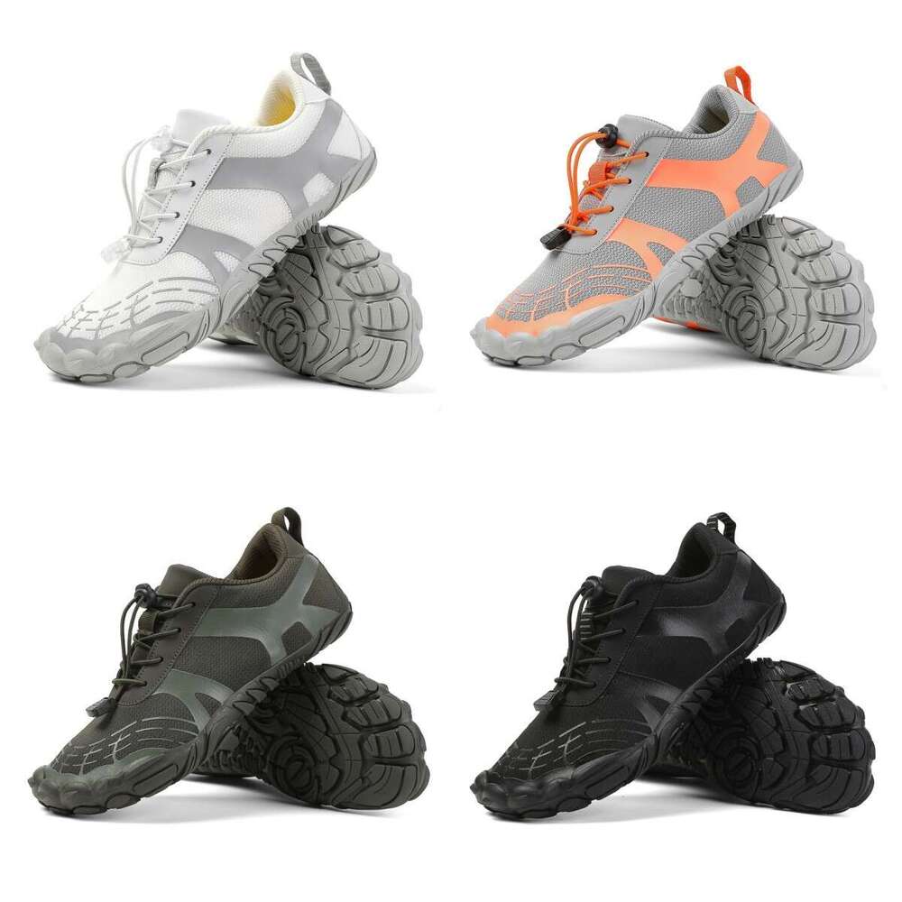 New Outdoor Five-Toe for Men, Breathable Hiking Trail Rock Climbing Barefoot Running Shoes, Thick Water Trekking Shoes