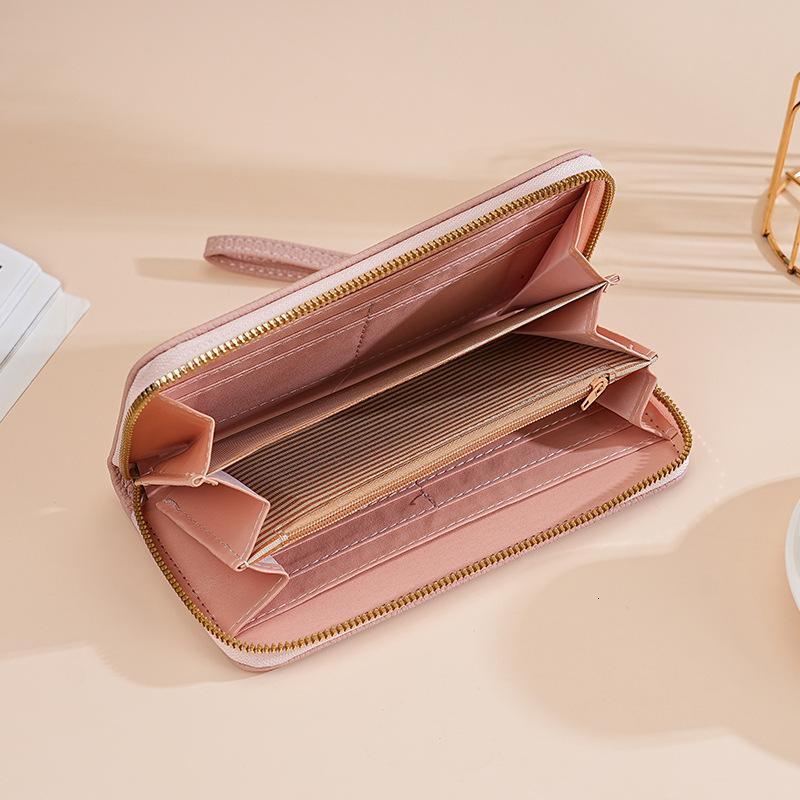 New fashion trend women's long and large capacity women's wallet mobile bag designer men's fashion wallet large capacity