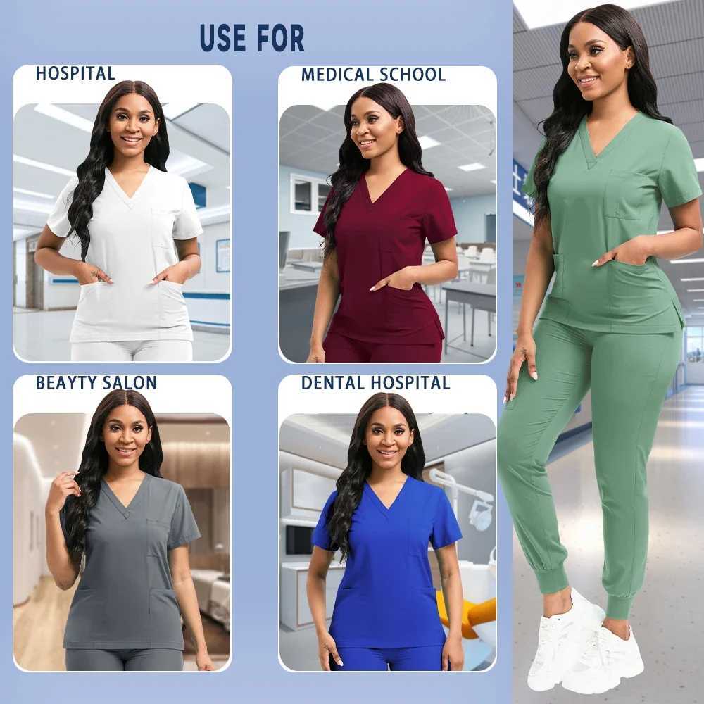 Jogger Suit Doctor Nurse Scrubs Set Hospital Medical Surgical Uniforms Multicolor Women Wear Scrub Suit Doctor Uniform X250528