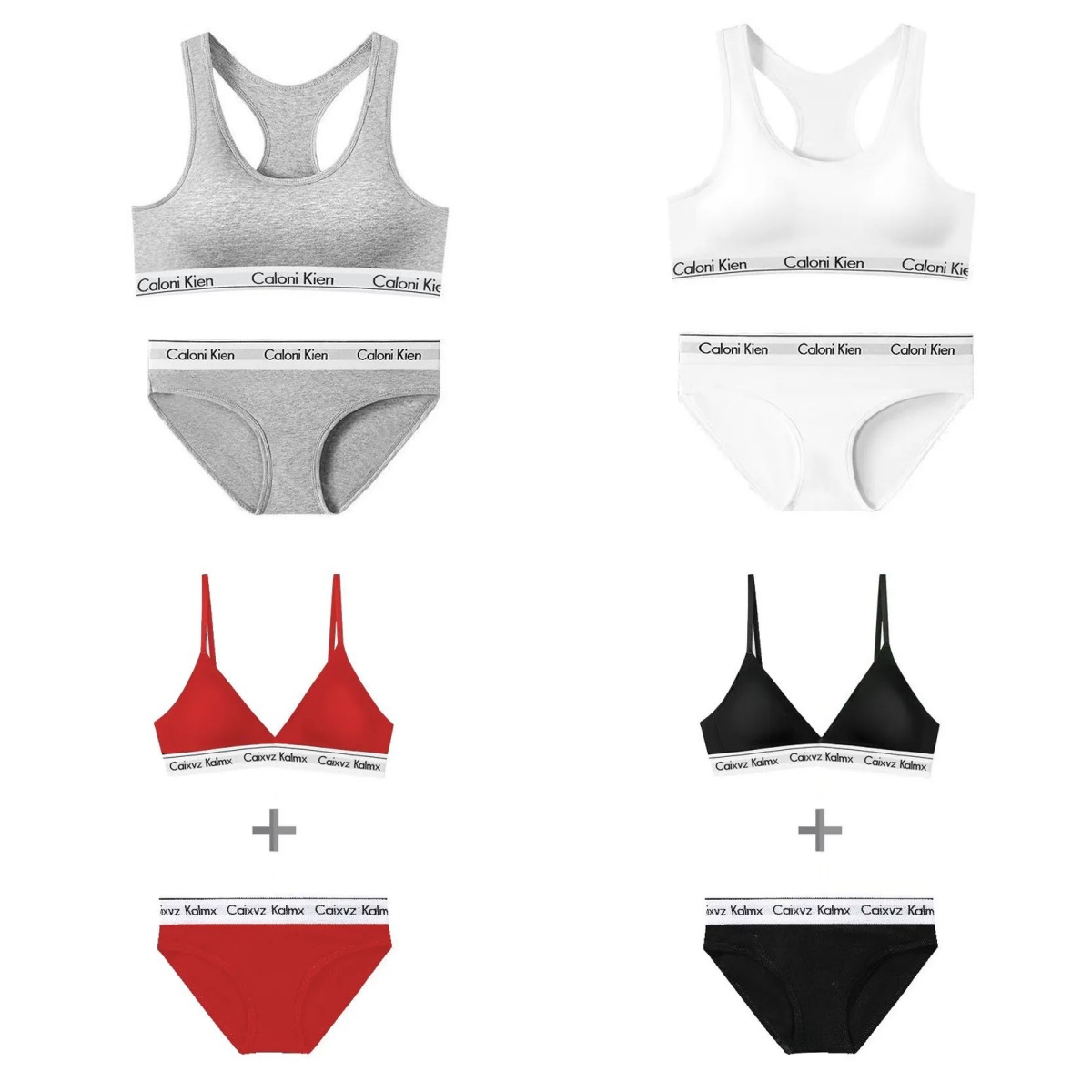 Women Bras Set Sexy Low Rise Thongs Panties Letter Bra Tops Comfort Seamless Underwear Female Sexy Lingerie Set
