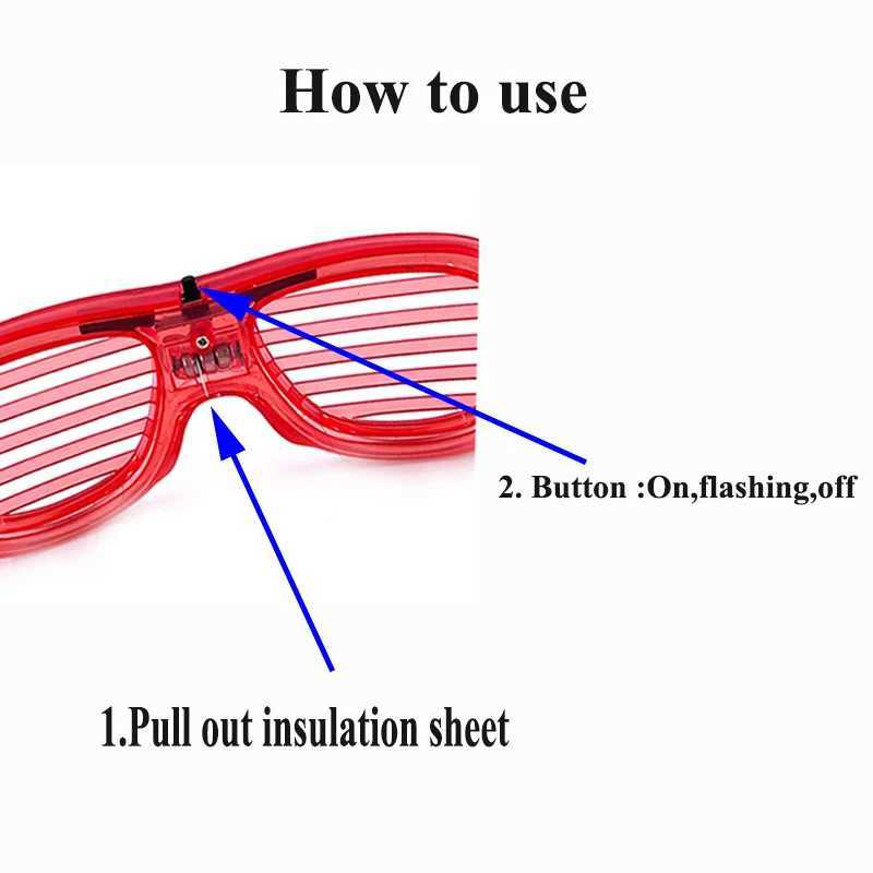 Wireless LED Heart Shaped Sunglasses Wedding NightClub Disco Accessories EL Shutter Glasses Luminous Glasses Toys Pinata Rewards W250528