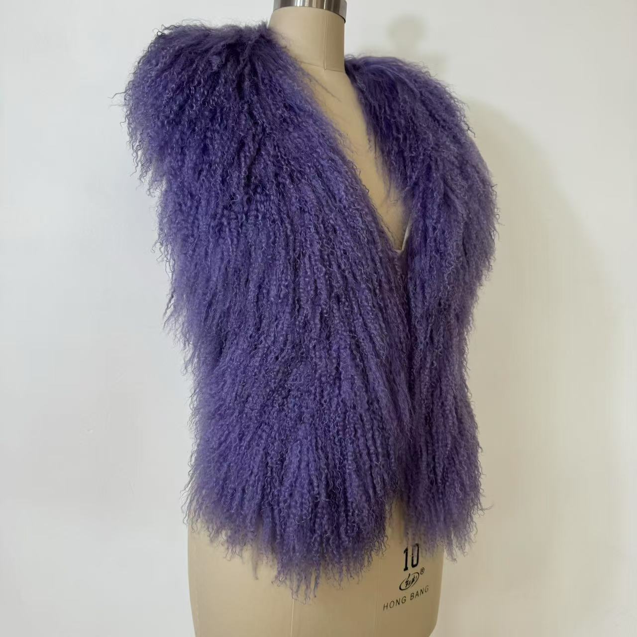 Fashion Natural Real Mongolian Fur Vest for Women Halter Sexy Backless Bandage Sleeveless Coats 2025 New Arrival