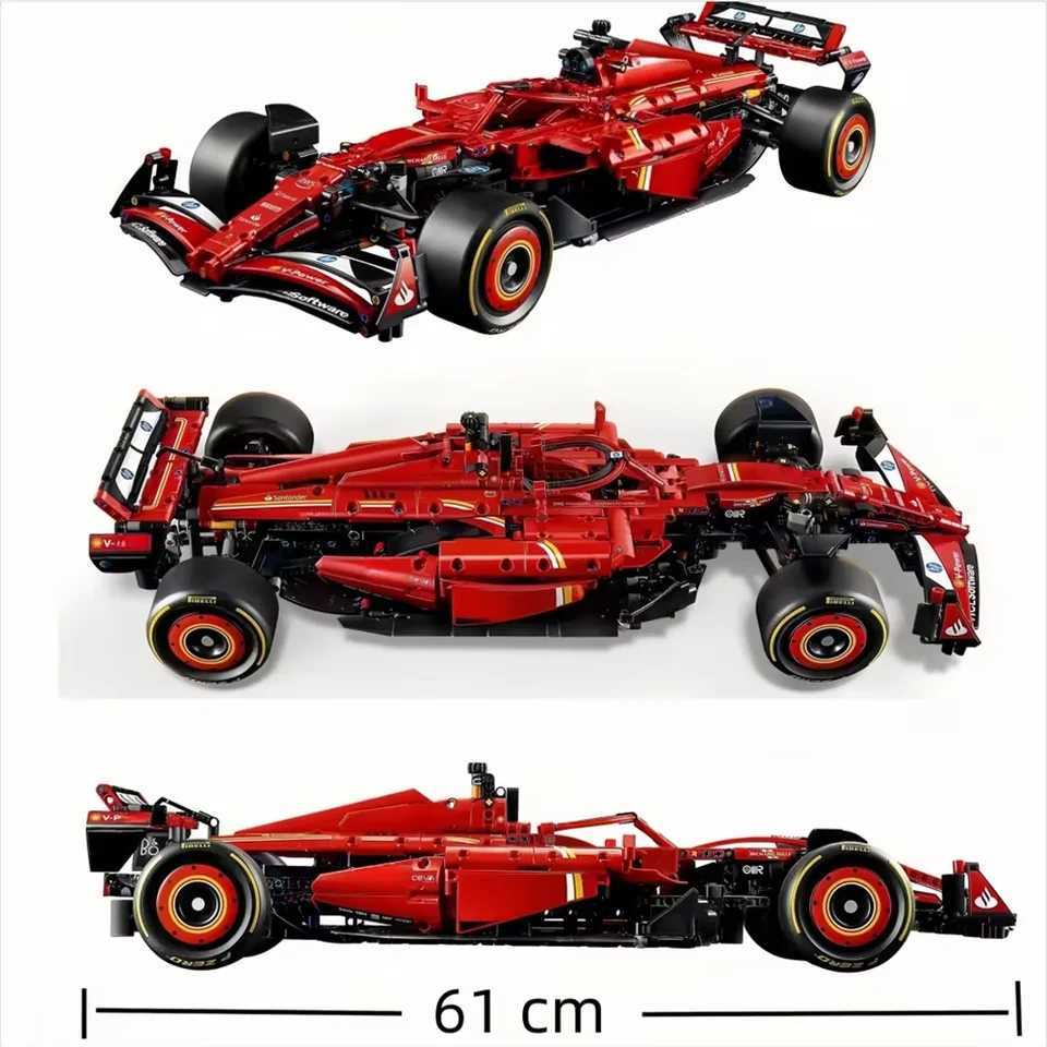 New Technical 1639PCS 42206 42207 F1 Performance RB20 SF24 Race Car Building Blocks Car Collectible Model Car Kit Toy Adult Gift Z250528
