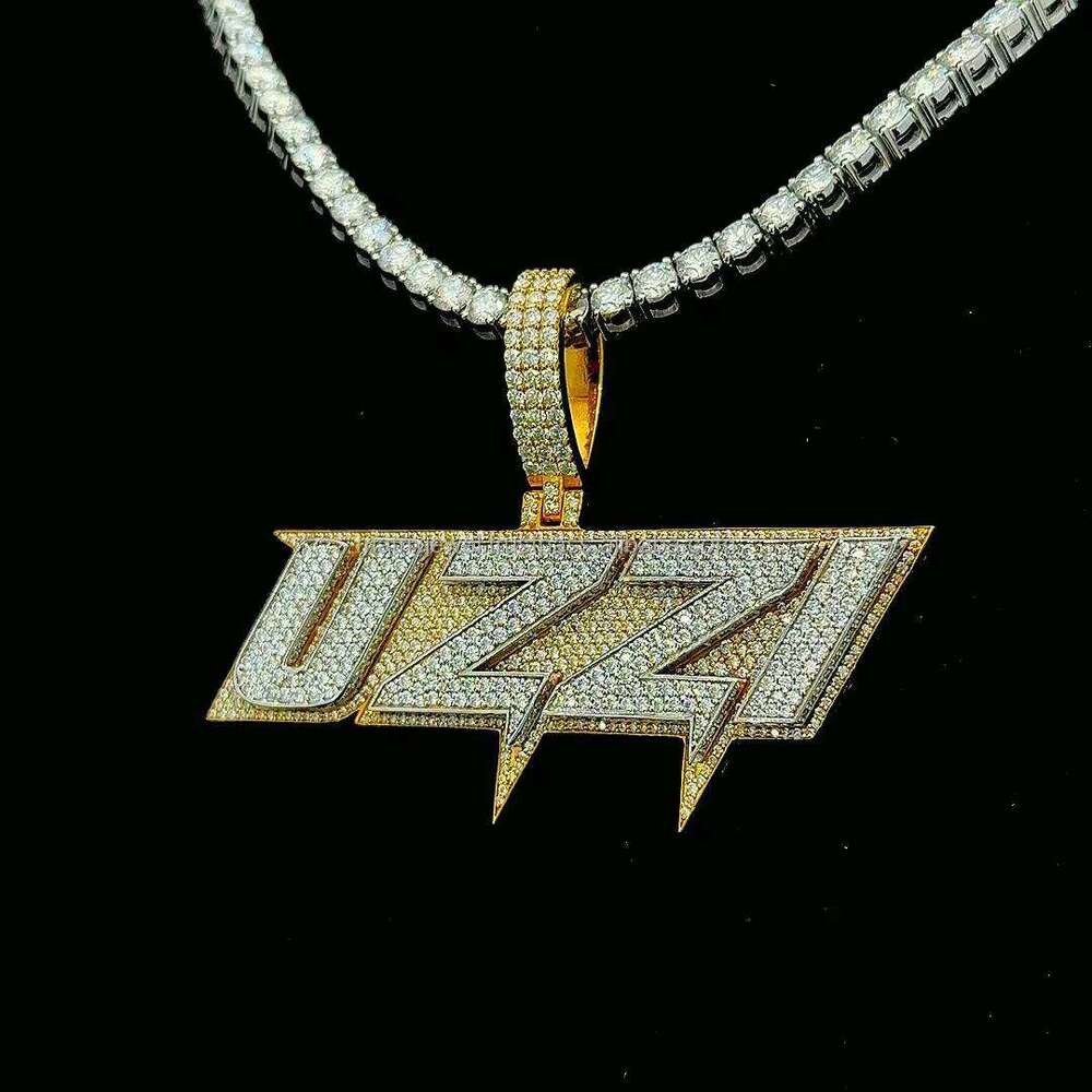 Professional Manufacturer Competitive Price 10ct Pendant Sier Moissanite pendant with matching tennis chain