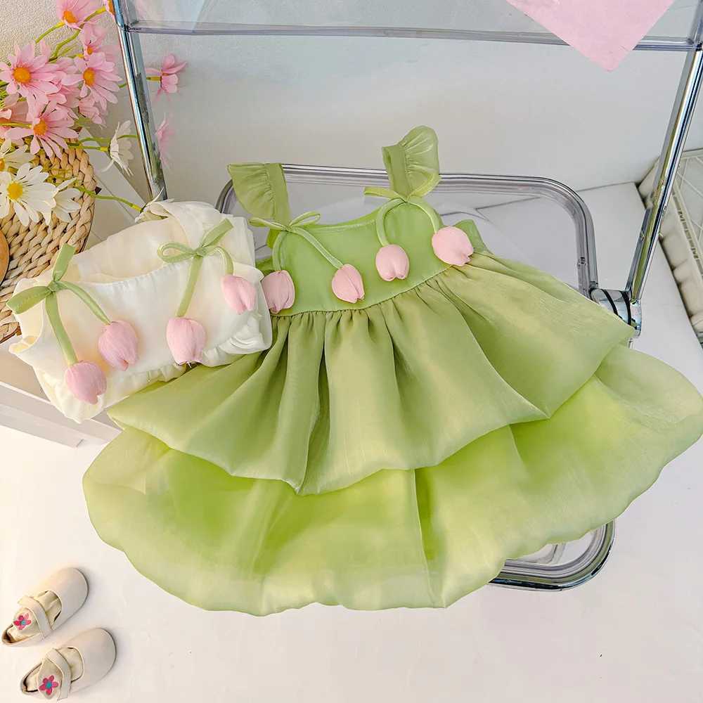 Girls Casual Dresses Halter Dress with Tulip Lace Cute Cake Dress for Girls Kids Dresses for Girls 1 To 4 Years Wedding Dress X250528