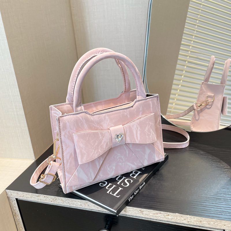 Top Brand High Quality New Style High-end Fashion Handbag with Bowknot Simple Shoulder and Crossbody Bag Versatile Bag for Available New Free Delivery