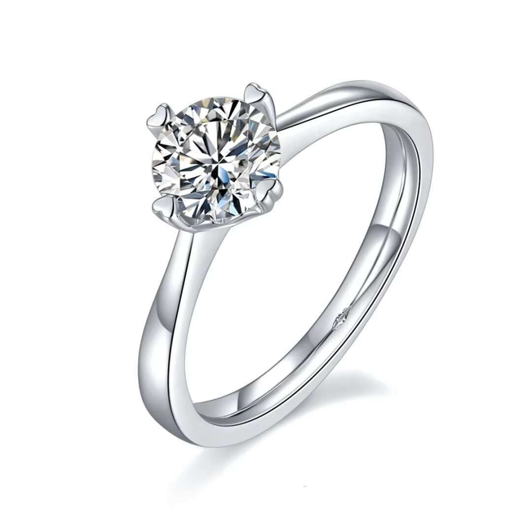Moissanite Ring Jewellery 925 Sterling Silver Diamond Silver Ring for New Married Womans Finger Moissanite Eternity Ring