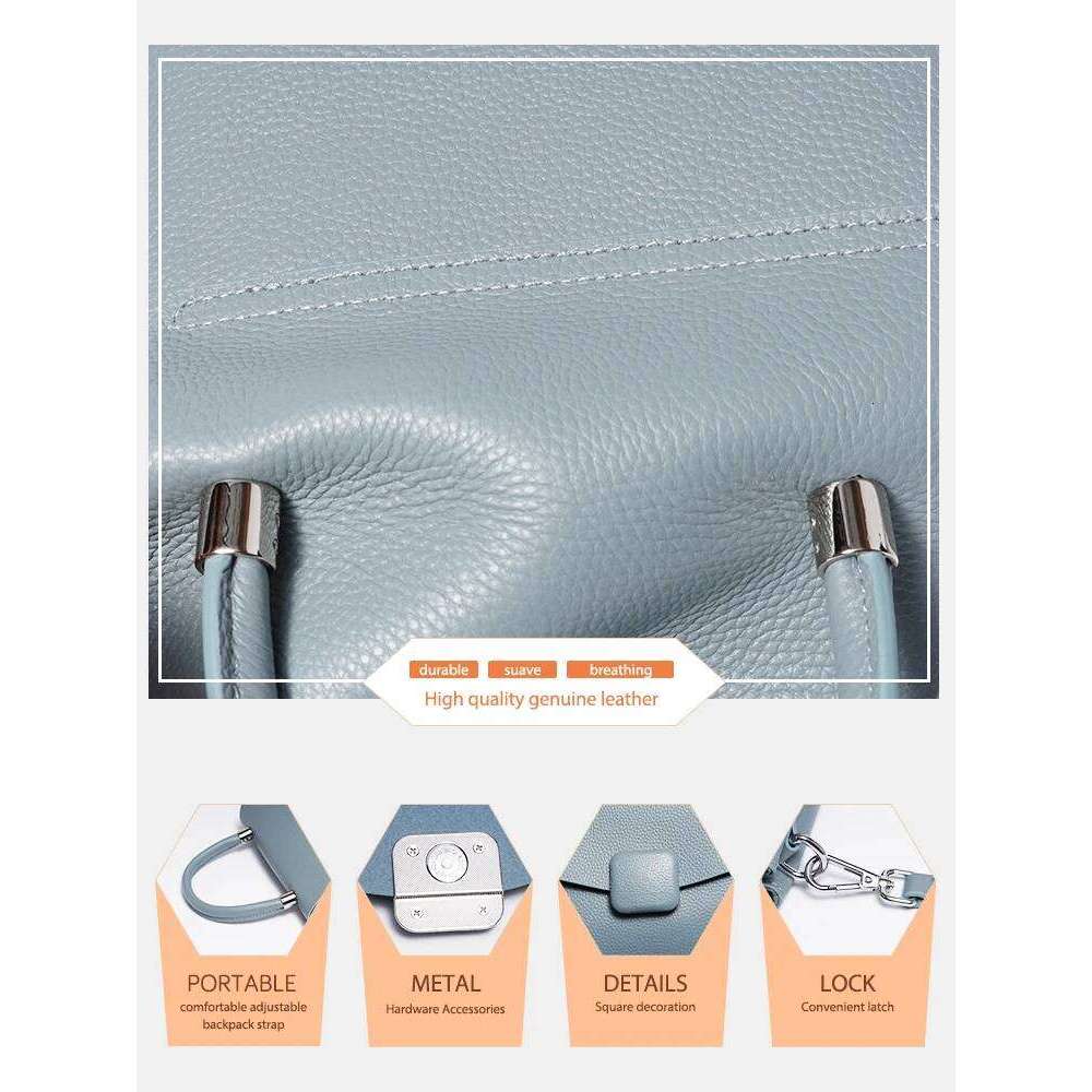 Designer Bag Zency Ladies Handbags Simple Leather Women Tote Designer Hasp Square Crossbody Top-Handle For Shopper Commuter Messenger Bag
