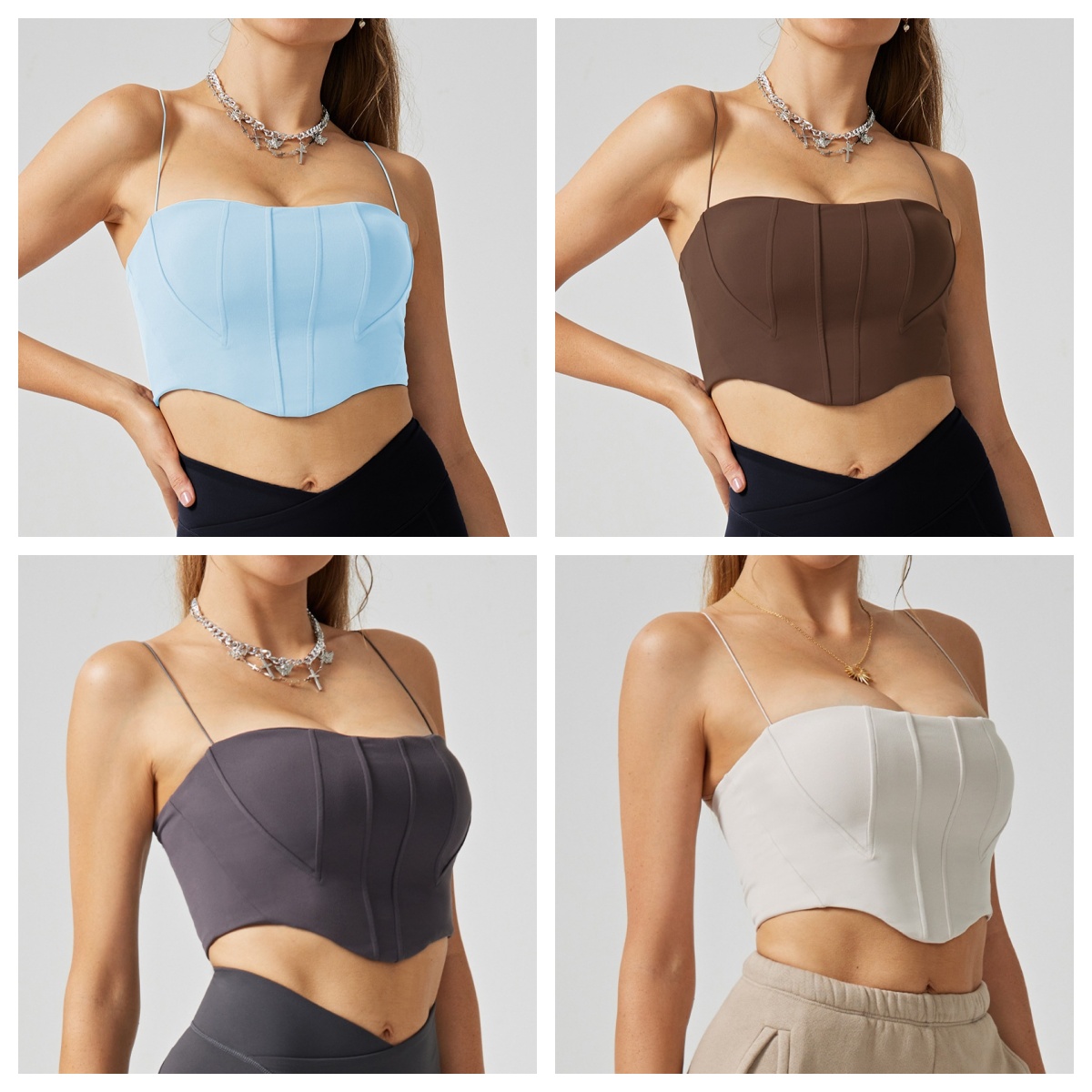 Yoga outfits women vest gym top sports bra sleeveless suspenders removable chest outdoor running breathable athletic vests size xs-l