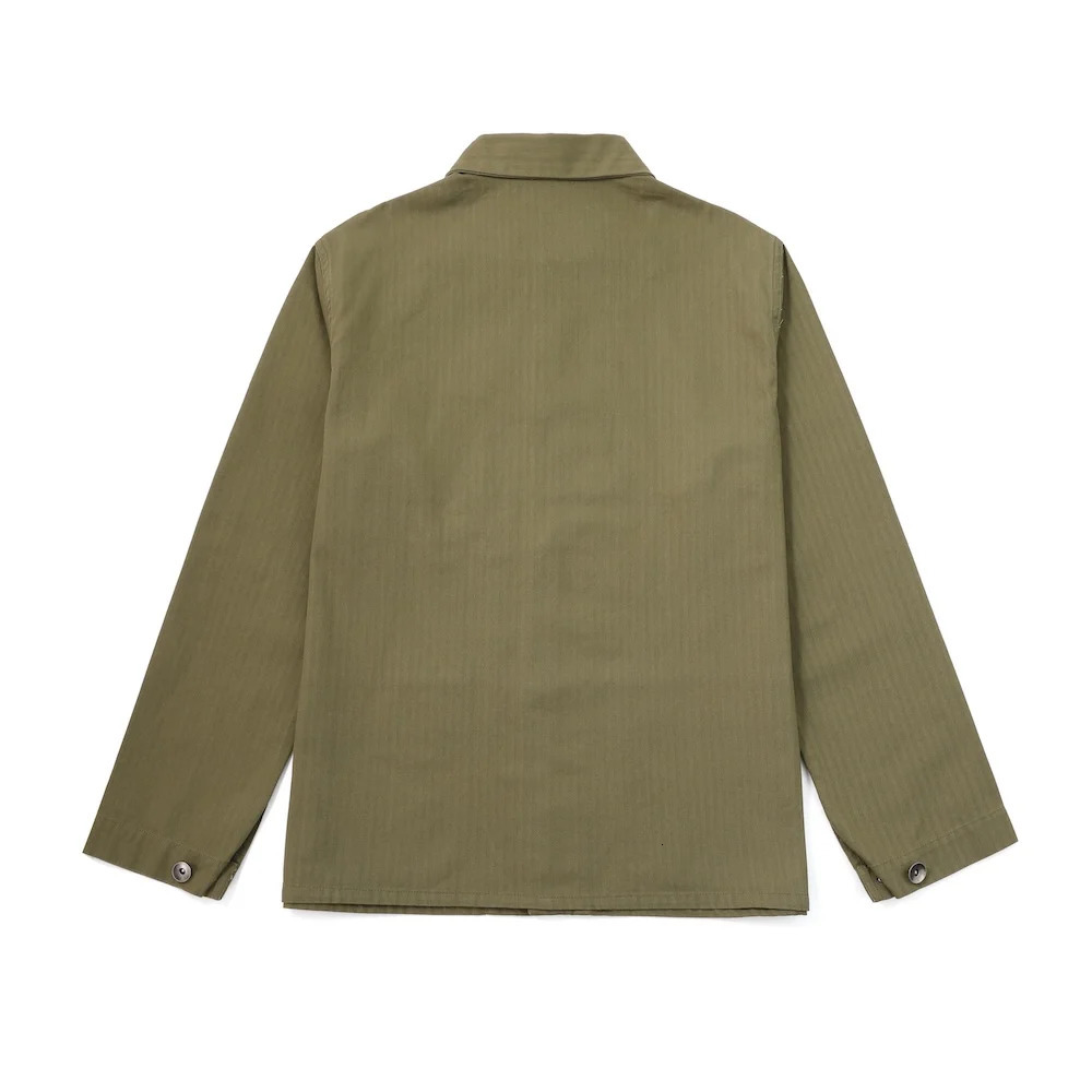 P41 hbt jacket ww2 usmc utility Field Military Vintage Shirt Blouse Herringbone Uniform Combat Olive coat retro Outwear for men 250520