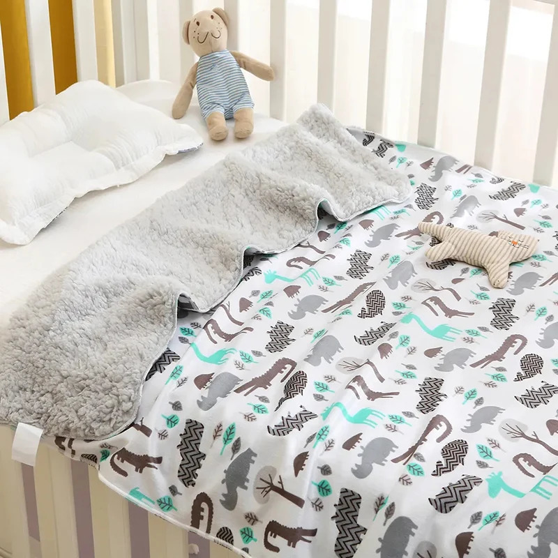 Baby Fleece Blankets Kids Bedding Soft Plush Home Blanket Swaddle Wrap Soft Washable for All Seasons 250527