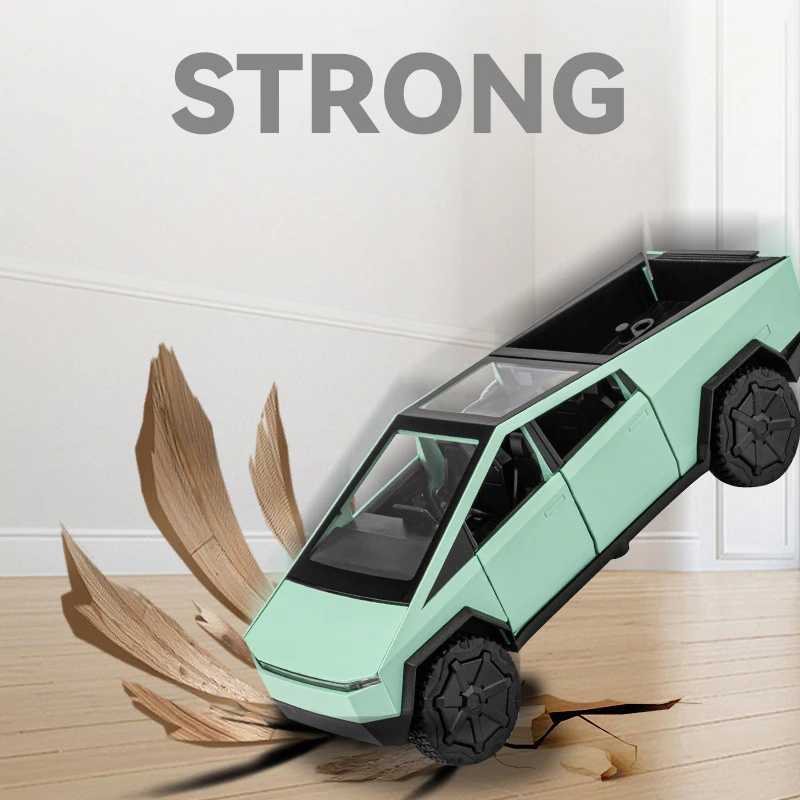 Truck Toy 1 32 Off Road Pickup Trailer Alloy Car Diecast Model Sound Light Children Toy Fashion Home Furnishings Gift Cyber R250528