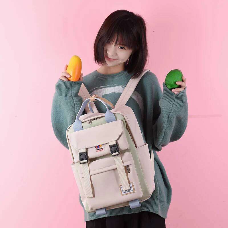 Women Waterproof Backpack Cute Oxford Cloth College Girl Large Books 14 Inch Laptop School Bag Female Designer Travel Backpacks