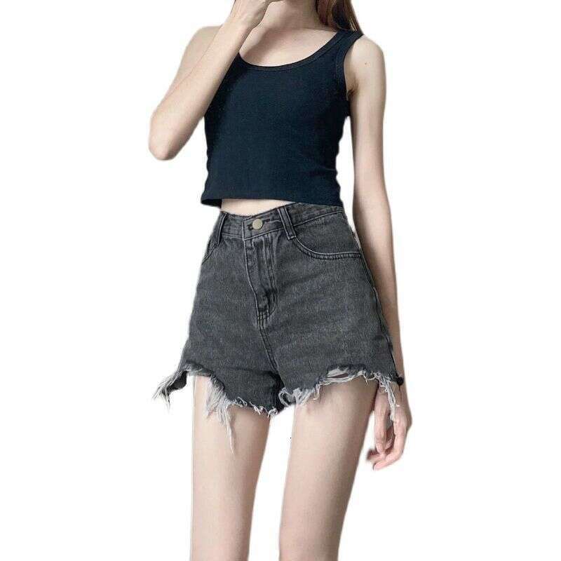Shorts Women Denim Shorts Women S Summer Denim Shorts Stylish Thin Plus Size Slimming High Waist Ripped A Line Frayed Hot Pants Trendy Ins Style Jean 