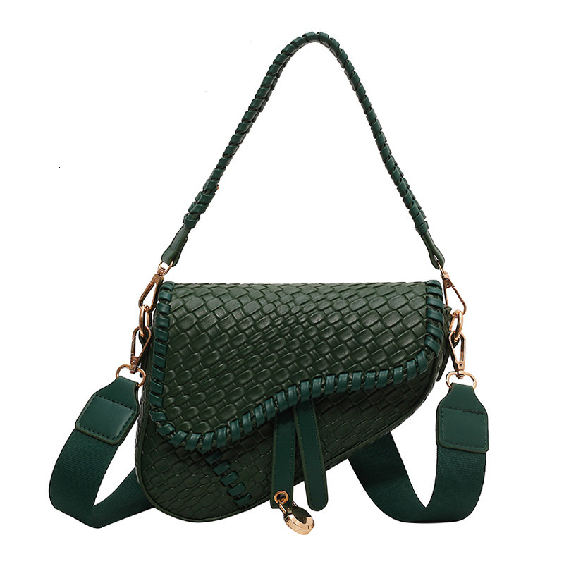 Luxury Brand Designer Bag 2023 New Korean Edition High End Bubble Pattern Texture Small And Popular Saddle Women's Crossbody Single Shoulder Bag
