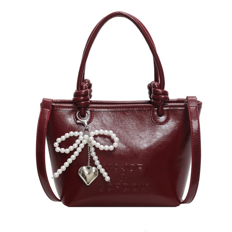 Free Shipping Designer Bag Advanced Texture Popular Small For Women 2025 New Casual Versatile Crossbody Fashionable Red Hand-held Bucket Bag