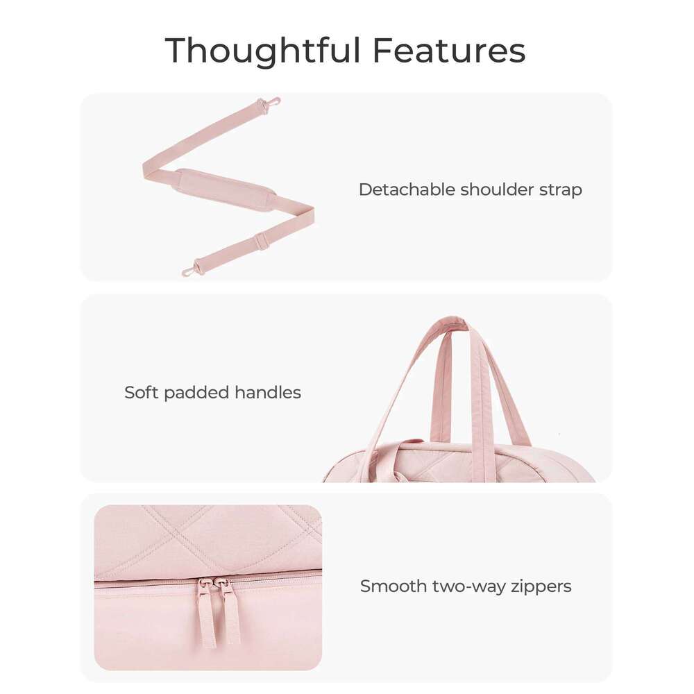 BAGSMART Travel Bag Large Capacity Lage Storage Bags with Shoe Compartment Personalized Weekender Overnight Carry on Organize