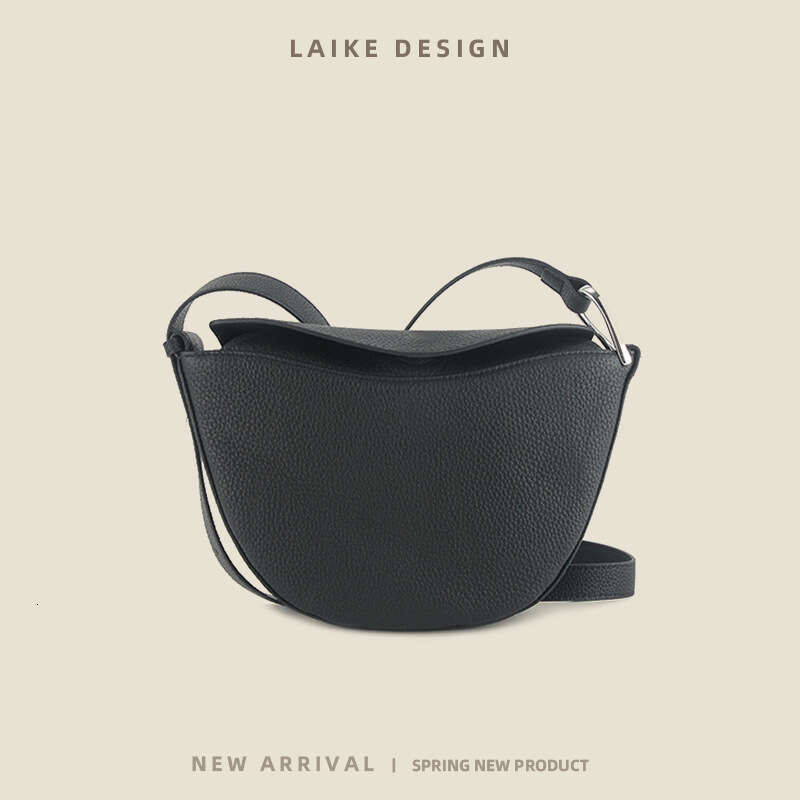 for Women 2025 New Korean Style Genuine Leather Saddle Niche Simple Shoulder High-end Crescent Crossbody Bag