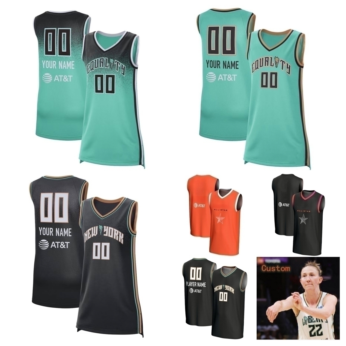 Liberty Jersey Basketball Marine Johannes Jaylyn Sherrod Isabelle Harrison Marquesha Davis Natasha Cloud Jonquel Jones Breanna Stewart Sabrina Ionescu Men Women
